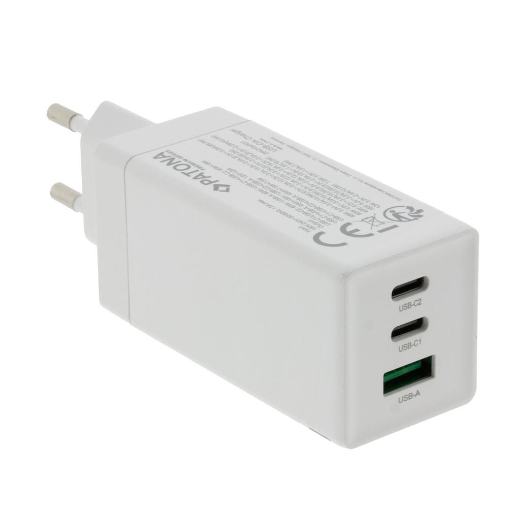 PATONA Premium GaN PD65W Adapter weiß 2 x USB-C 1 x USB-A PD3.0 QC3.0 PATONA Premium GaN PD65W Adapter weiß 2 x USB-C 1 x USB-A PD3.0 QC3.0