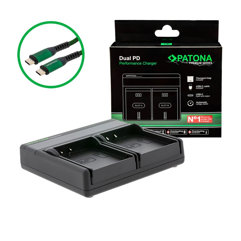 PATONA Premium Dual PD Performance Ladegerät für Samsung BP1900 inkl. USB-C input/output PATONA Premium Dual PD Performance Ladegerät für Samsung BP1900 inkl. USB-C input/output