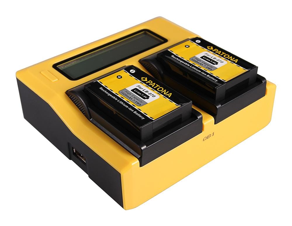 PATONA Dual LCD USB Ladegerät für Kodak LB070 LB-070