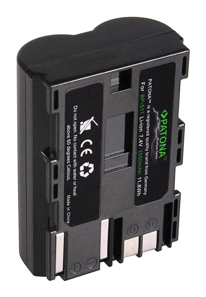 PATONA Premium Akku für Canon BP-511 5D 40D 10D D60 PowerShot G1 G2 G6