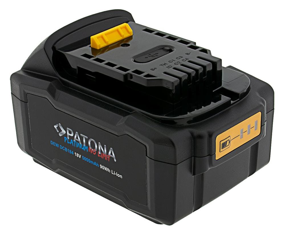 PATONA Platinum 18V Akku DCB184 für Dewalt XR-Serie mit USB-C PD65 W In- und Output PATONA Platinum 18V Akku DCB184 für Dewalt XR-Serie mit USB-C PD65 W In- und Output