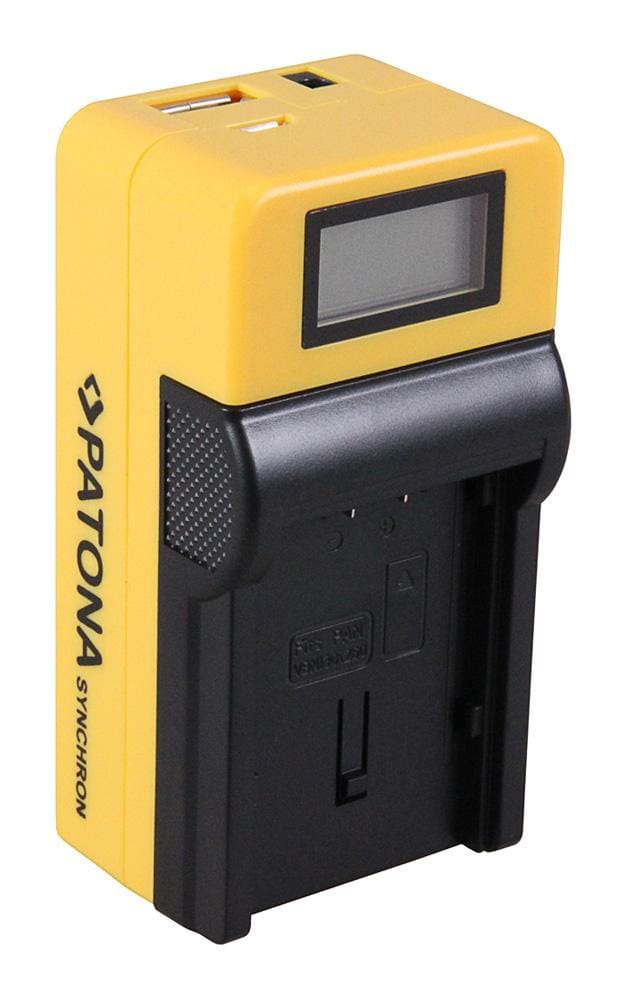 PATONA Synchron USB Ladegerät für Panasonic VBN130 VBN130E mit LCD-Display