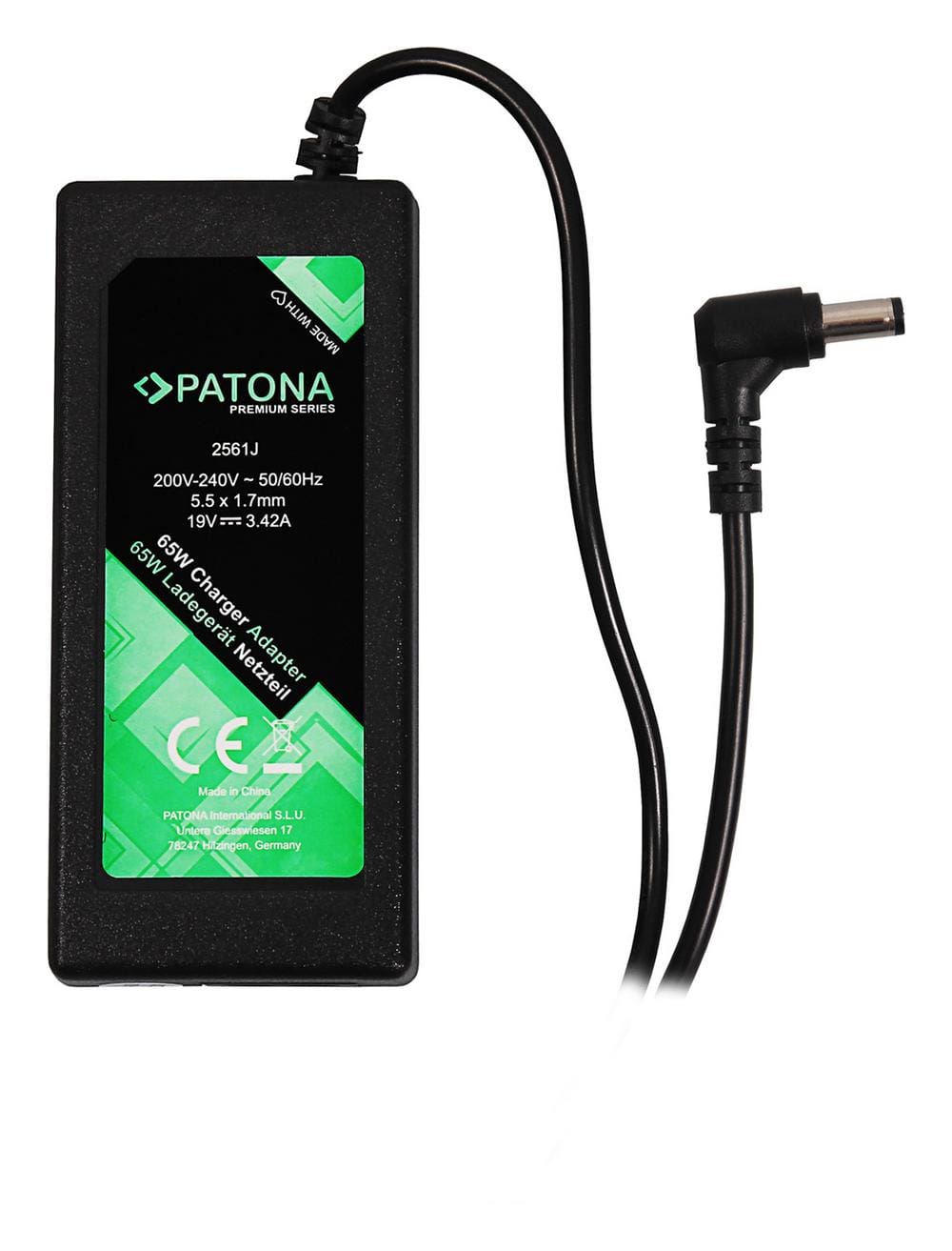 PATONA Premium Netzteil 19V 3,42A 65W für Acer Travelmate 370 380 2300 2350 2700 4000
