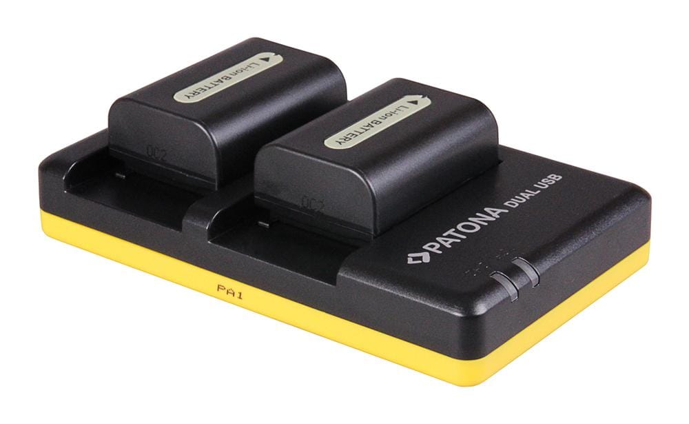 PATONA Dual Schnell-Ladegerät für Sony NP-FP30 FP50 FP51 inkl. Micro-USB Kabel