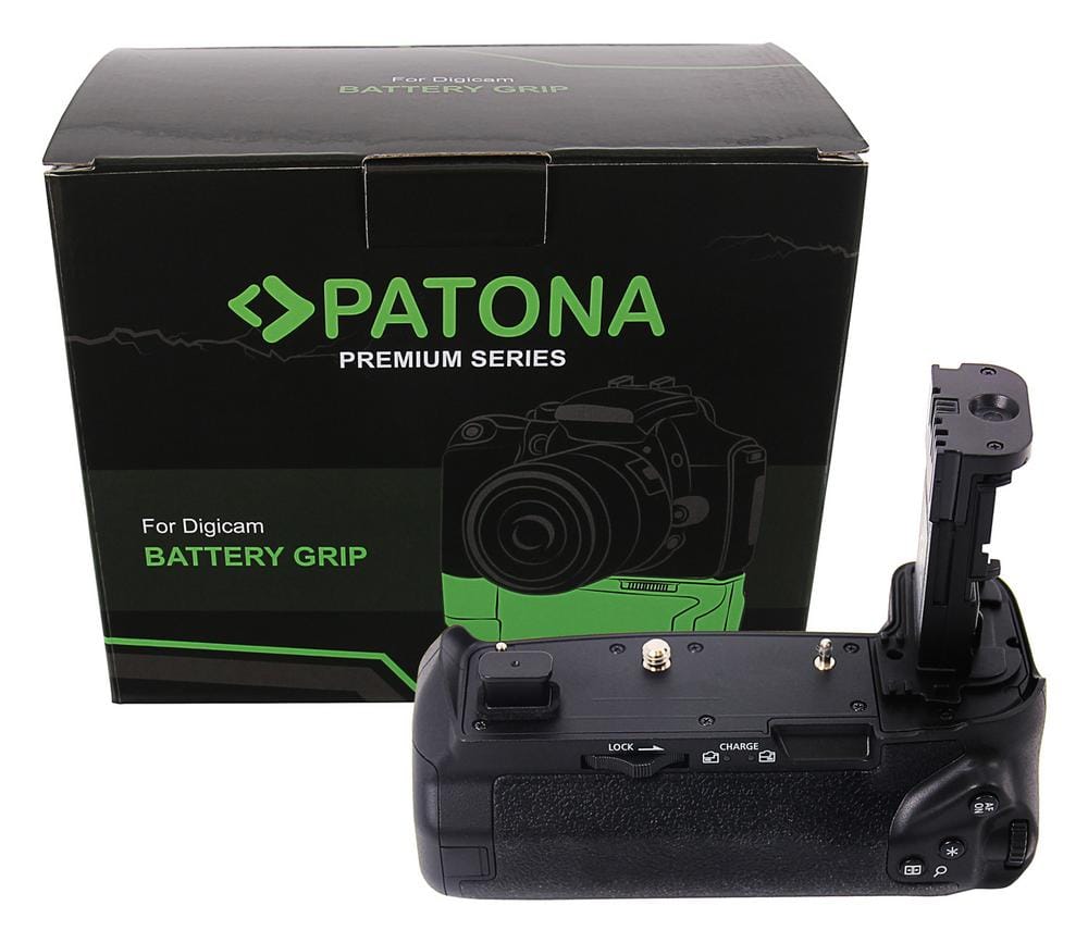 PATONA Premium Batteriegriff BG-E22 für Canon EOS R für 2 x LP-E6N Akku inkl. Fernbedienung