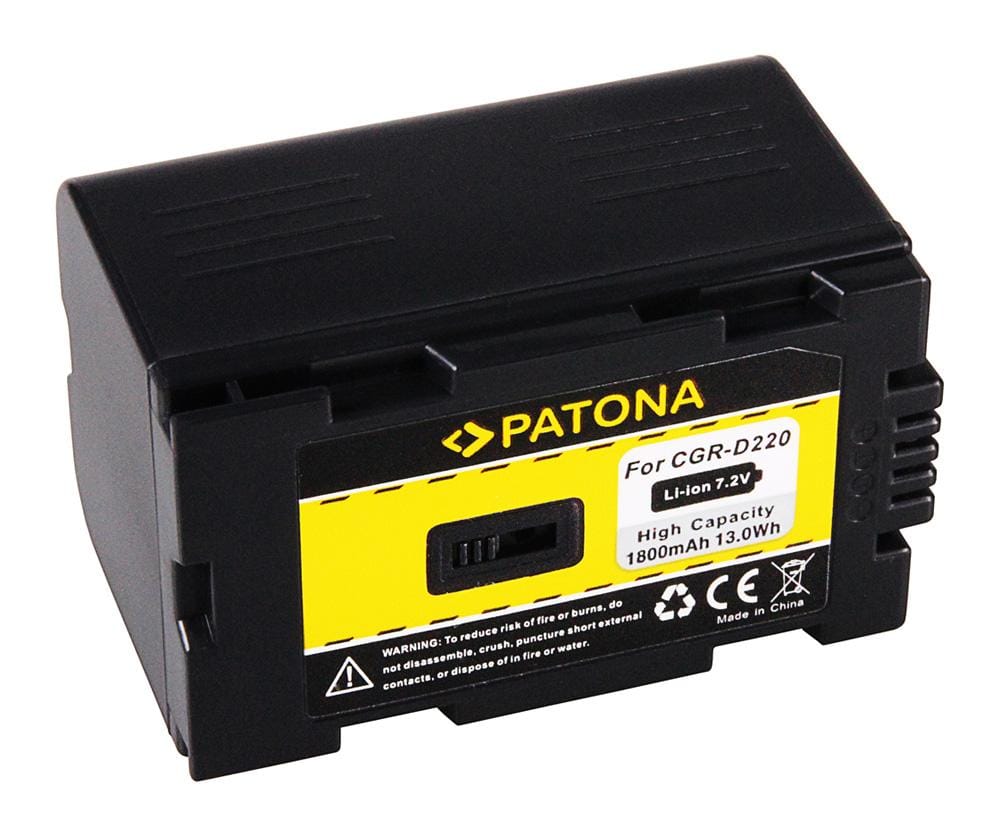 PATONA Akku für Panasonic CGR-D220 CGR-D16 NV-Serie CGA-D54 CGA-D54S CGA-D54SE CGA-D54SE 1B