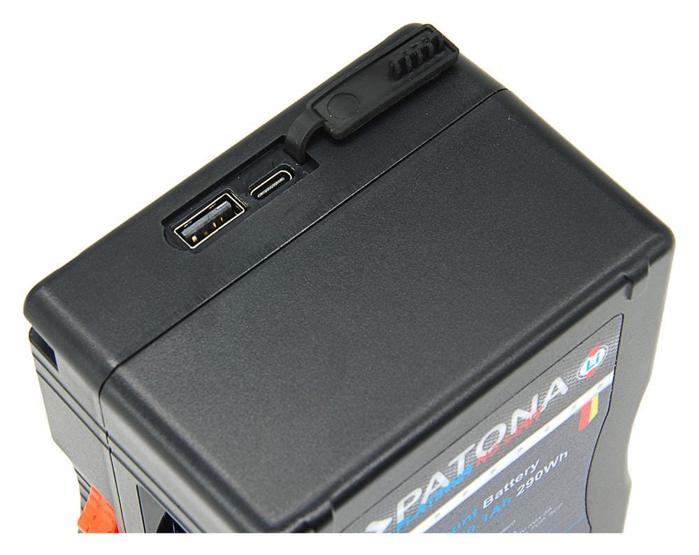 PATONA Platinum B-Mount Akku 290 Wh 10,1 Ah inkl. USB-C PD 60 W In‑ und Output, 2 × D‑Tap 16 V – passend für Blackmagic URSA Cine und ARRI ALEXA 35