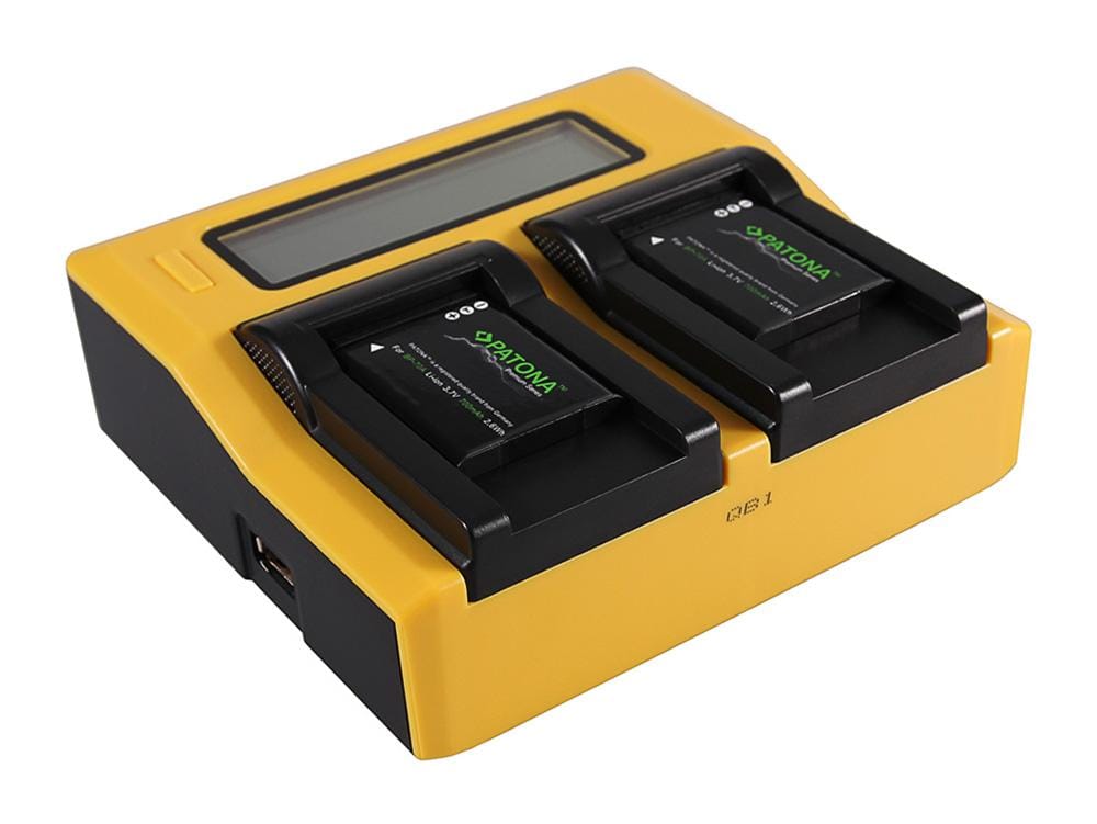 PATONA Dual LCD USB Ladegerät für Samsung BP-70A ST60 ST61 ST70 ST71 mit LCD‑Display