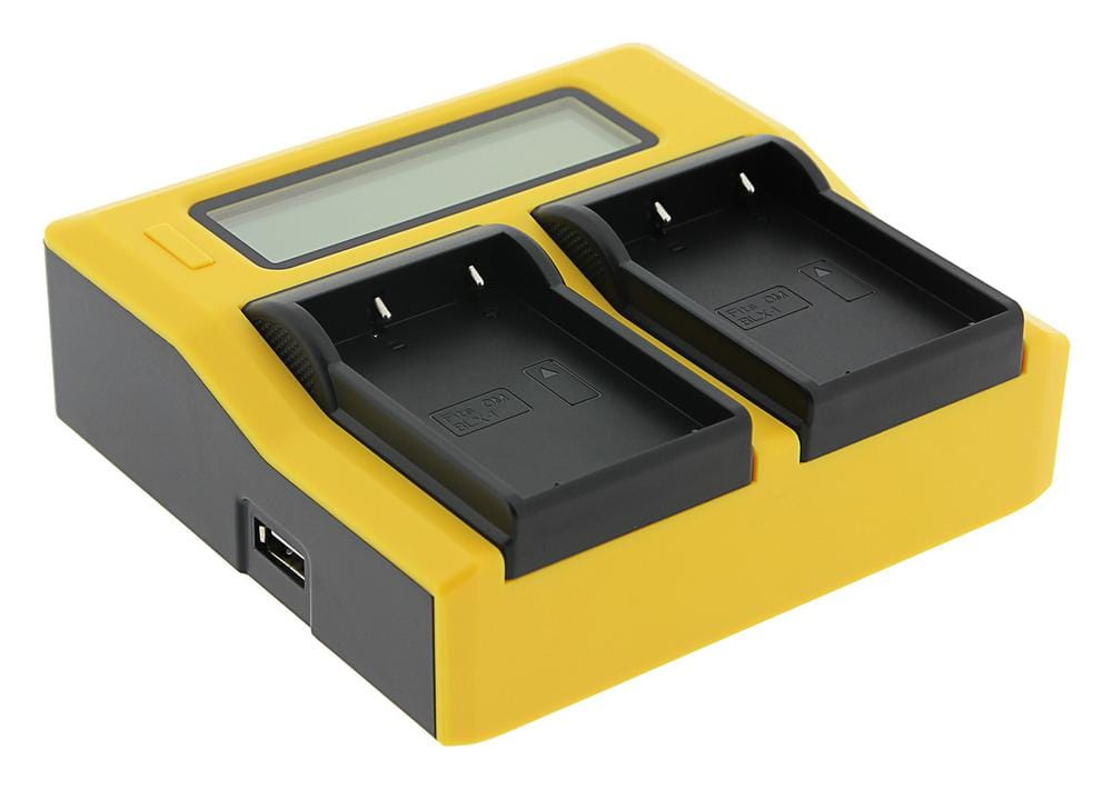PATONA Dual LCD USB Ladegerät für Olympus OM-1 BLX-1