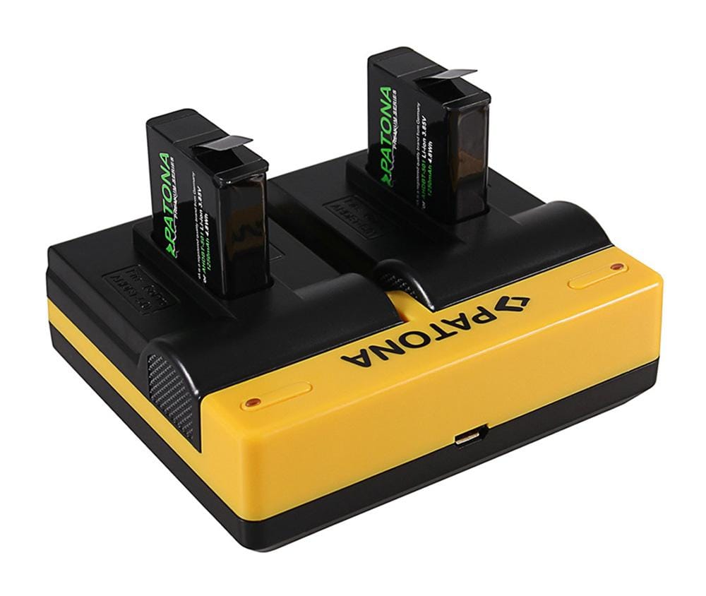 PATONA Dual Ladegerät für GoPro Hero 8 AHDBT-801 Hero 7 AHDBT-701 Hero 6 Hero 5 AHDBT-501 inkl. Micro-USB Kabel PATONA Dual Ladegerät für GoPro Hero 8 AHDBT-801 Hero 7 AHDBT-701 Hero 6 Hero 5 AHDBT-501 inkl. Micro-USB Kabel