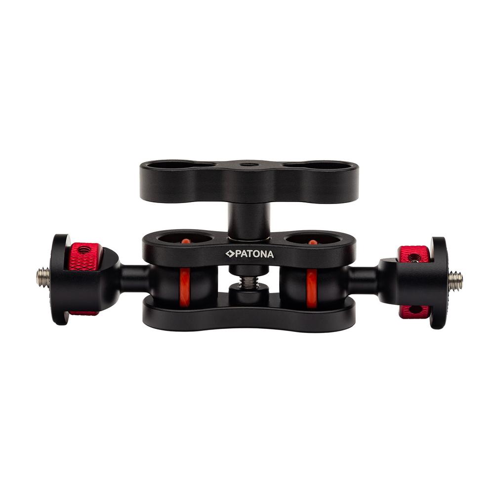 PATONA Magic-Arm mit Doppel-Kugelkopf für Stative Kameras Lichter Kamerakäfige Monitore
