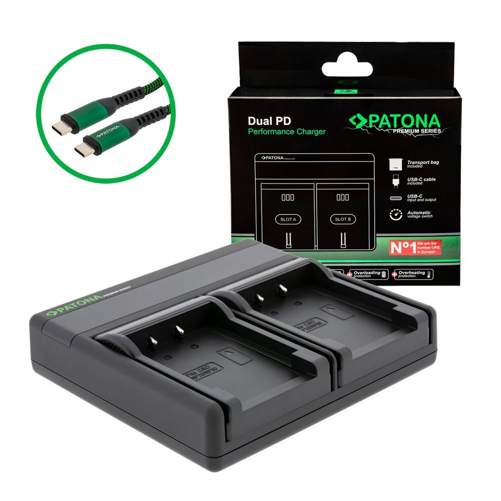 PATONA Premium Dual PD Performance Ladegerät für Casio NP-20 inkl. USB-C input/output PATONA Premium Dual PD Performance Ladegerät für Casio NP-20 inkl. USB-C input/output