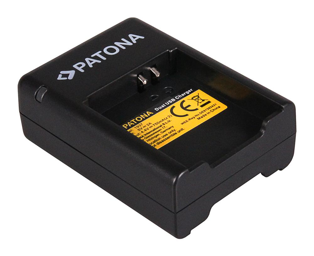 PATONA Dual Schnell-Ladegerät für Samsung Gear 360 EB-BC200ABE inklusive Micro-USB Kabel PATONA Dual Schnell-Ladegerät für Samsung Gear 360 EB-BC200ABE inklusive Micro-USB Kabel