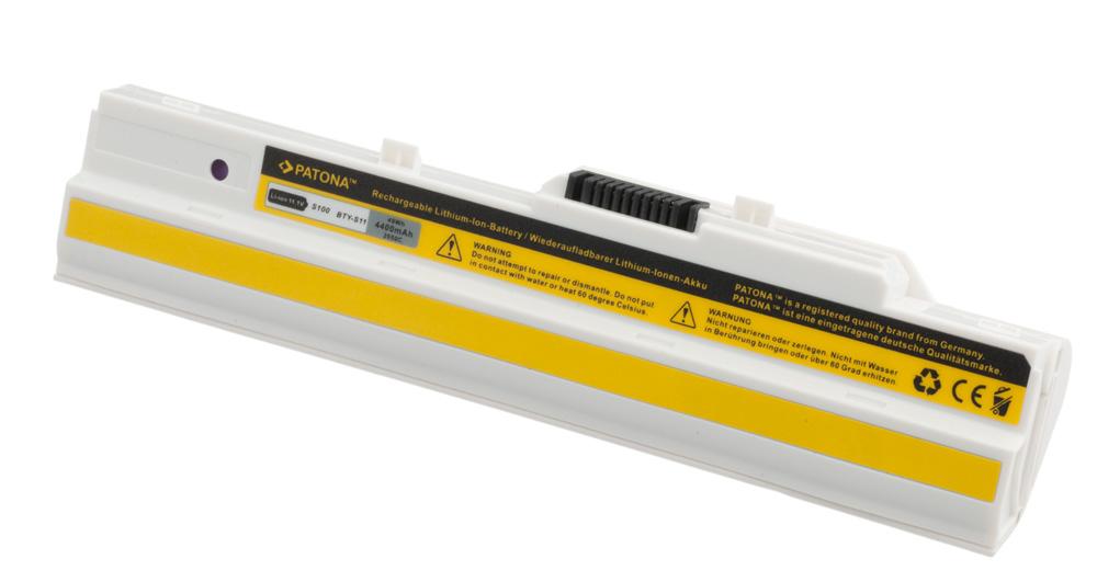 Patona Akku für Medion Akoya E1210 MD96727 MSI U100 U90 weiß 4,4Ah