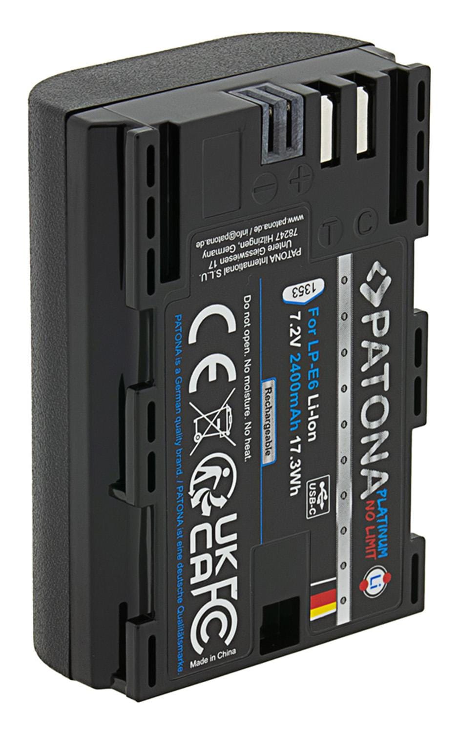 PATONA Platinum Akku mit USB-C Input für Canon LP-E6 LPE6 EOS 60D 70D 5D 6D 7D Mark III PATONA Platinum Akku mit USB-C Input für Canon LP-E6 LPE6 EOS 60D 70D 5D 6D 7D Mark III