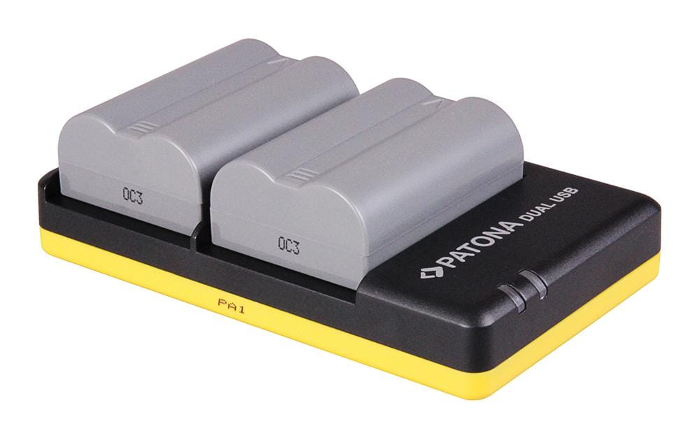 PATONA Dual Schnell-Ladegerät für Nikon EN-EL3E inkl. Micro-USB Kabel