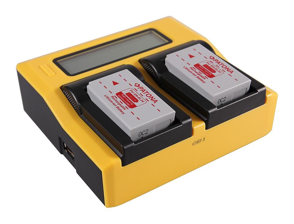 PATONA Dual LCD USB Ladegerät für Nikon ENEL24 EN-EL24