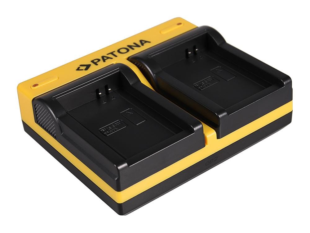 PATONA Dual Ladegerät für Samsung BP-90A HMX HMXE100P HMX-E100P HMXE10BP HMX-E10BP inkl. Micro-USB Kabel