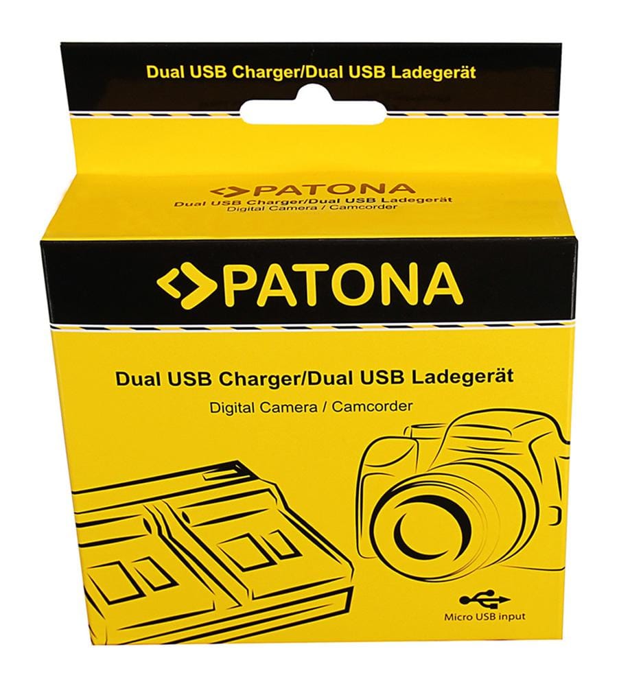 PATONA Dual Ladegerät für Contour GPS Contour CT-3650 HD 1080P inkl. Micro-USB Kabel