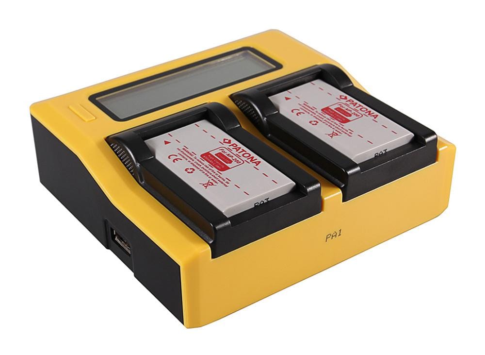 PATONA Dual LCD USB Ladegerät für Konica Minolta Minolta NP-200 Dimage X Xg Xi Xt Xt Biz