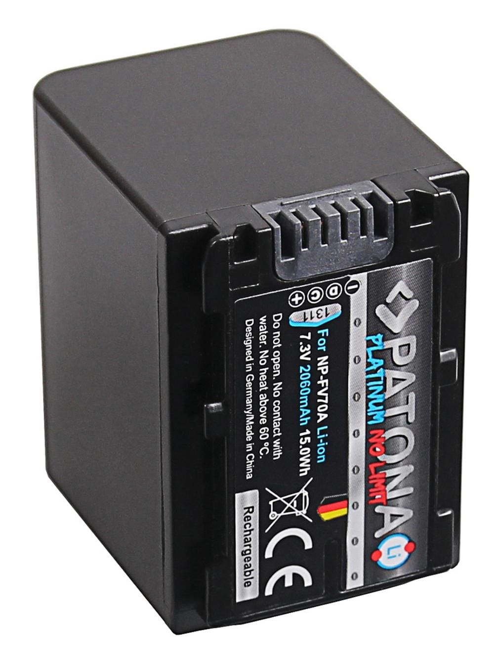 PATONA Platinum Akku für Sony NP-FV70 FDR-AX40 FDR-AX45 FDR-CX680 NEX-VG30