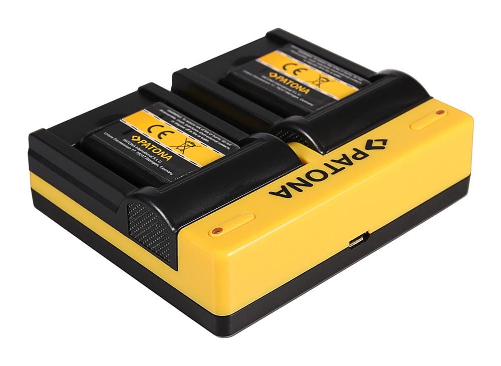 PATONA Dual Ladegerät für Nikon Casio NP-120 CoolPix S2500 S3100 S4100 inkl. Micro-USB Kabel