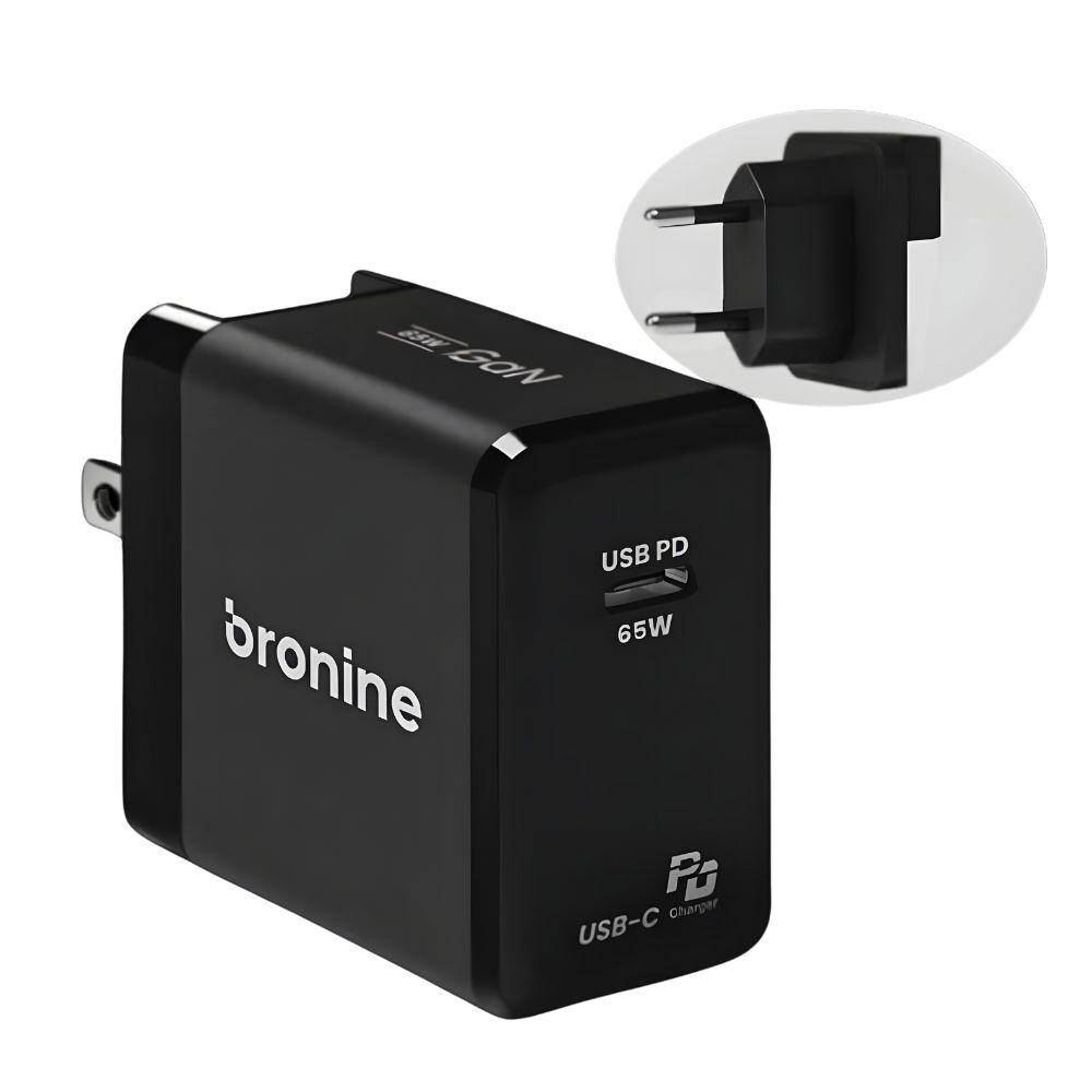 Bronine 1 Port Ladegerät USB-C 65W PD GaN für EU Bronine 1 Port Ladegerät USB-C 65W PD GaN für EU