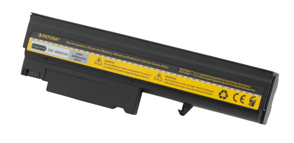 PATONA Akku für IBM Thinkpad T40 T41 T42 T43 R51 02K8193 4400mA