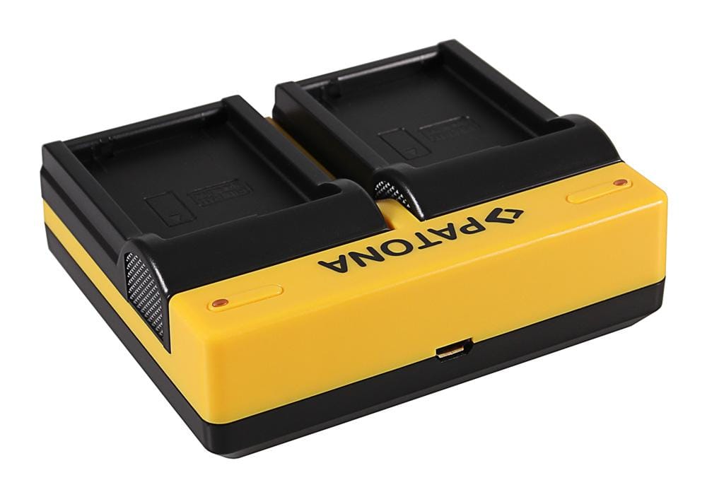 PATONA Dual Ladegerät für Panasonic DMW-BLD10 Lumix DMCGF2 DMC-GF2 inkl. Micro-USB Kabel