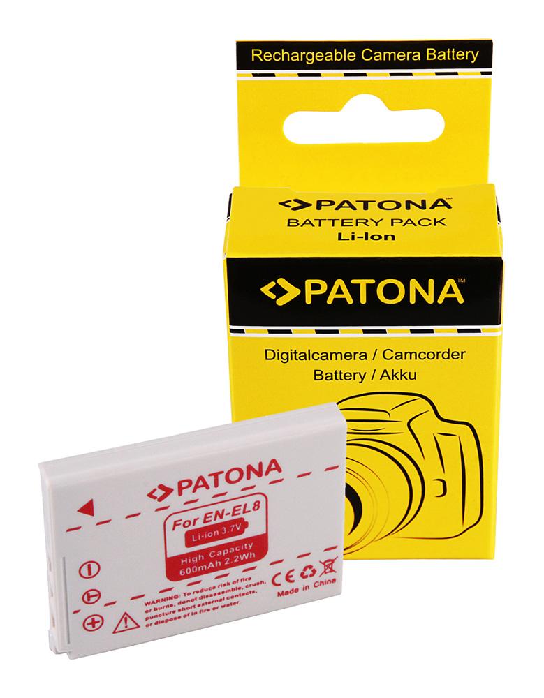 PATONA Akku für Nikon Coolpix P2 P1 S3 S2 S1 ENEL8 EN-EL8 PATONA Akku für Nikon Coolpix P2 P1 S3 S2 S1 ENEL8 EN-EL8