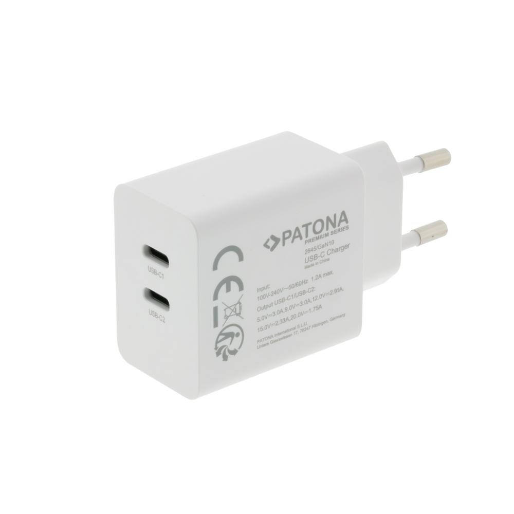 PATONA Premium GaN PD35W Adapter weiß 2 USB-C PD3.0 QC3.0 PATONA Premium GaN PD35W Adapter weiß 2 USB-C PD3.0 QC3.0