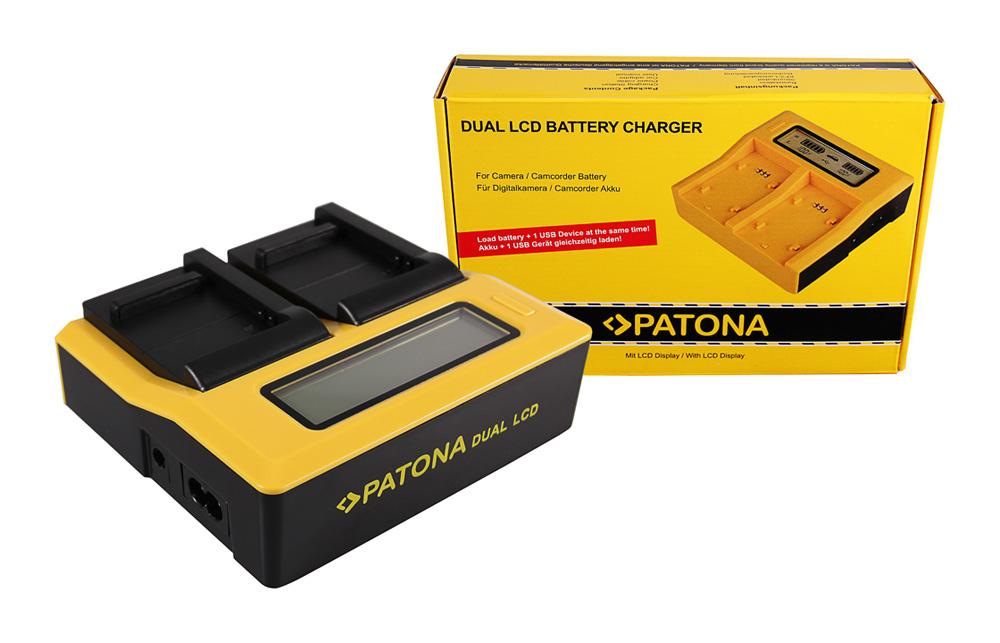 PATONA Dual LCD USB Ladegerät für Samsung B740E Galaxy NX mini NXF1 S4 Zoom S4 Zoom LTE SMC101