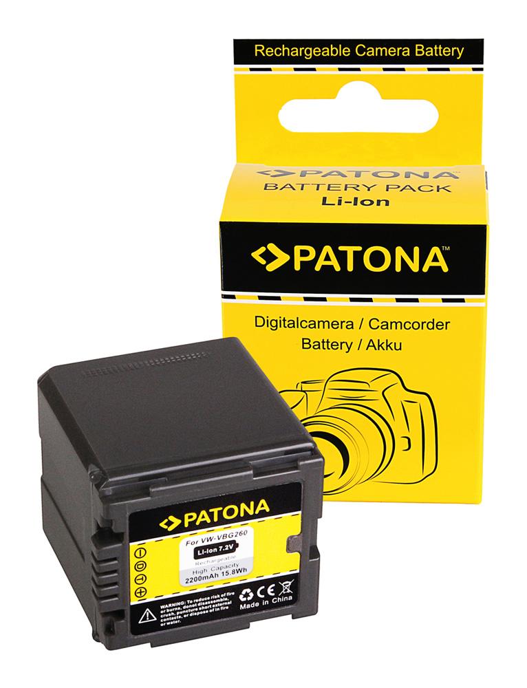PATONA Akku für Panasonic VW-VBG260 kompatibel zu VW-VBG070 VW-VBG130