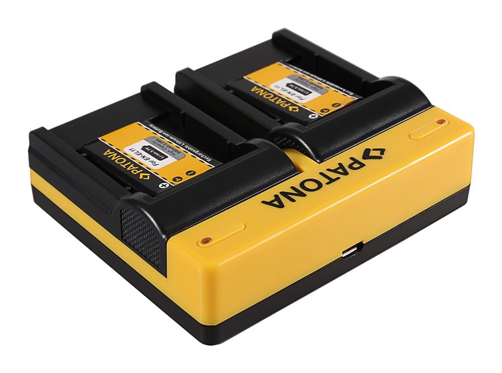 PATONA Dual Ladegerät für Casio TR350 TR-350 Nikon EN-EL11 inkl. Micro-USB