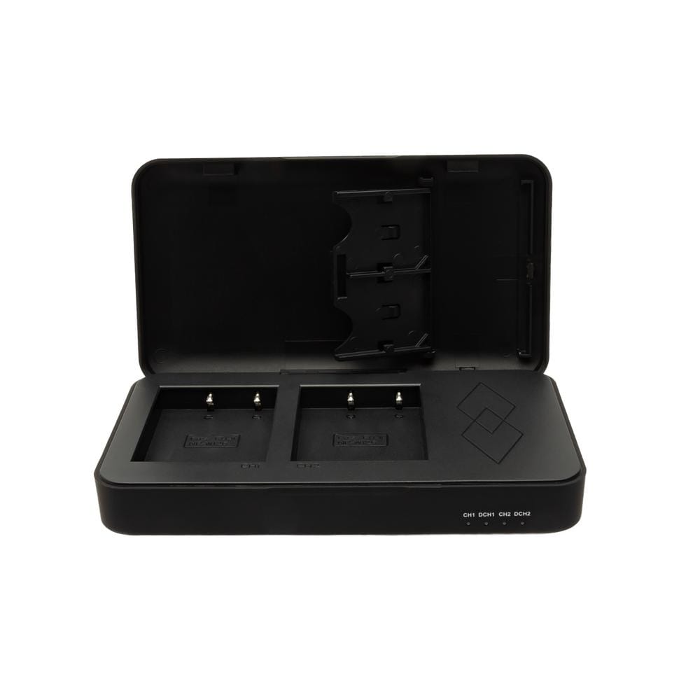 PATONA Dual Ladegerät für Fuji NP-W126 FinePix mit Powerbankfunktion und Speicherkartenaufbewahrung