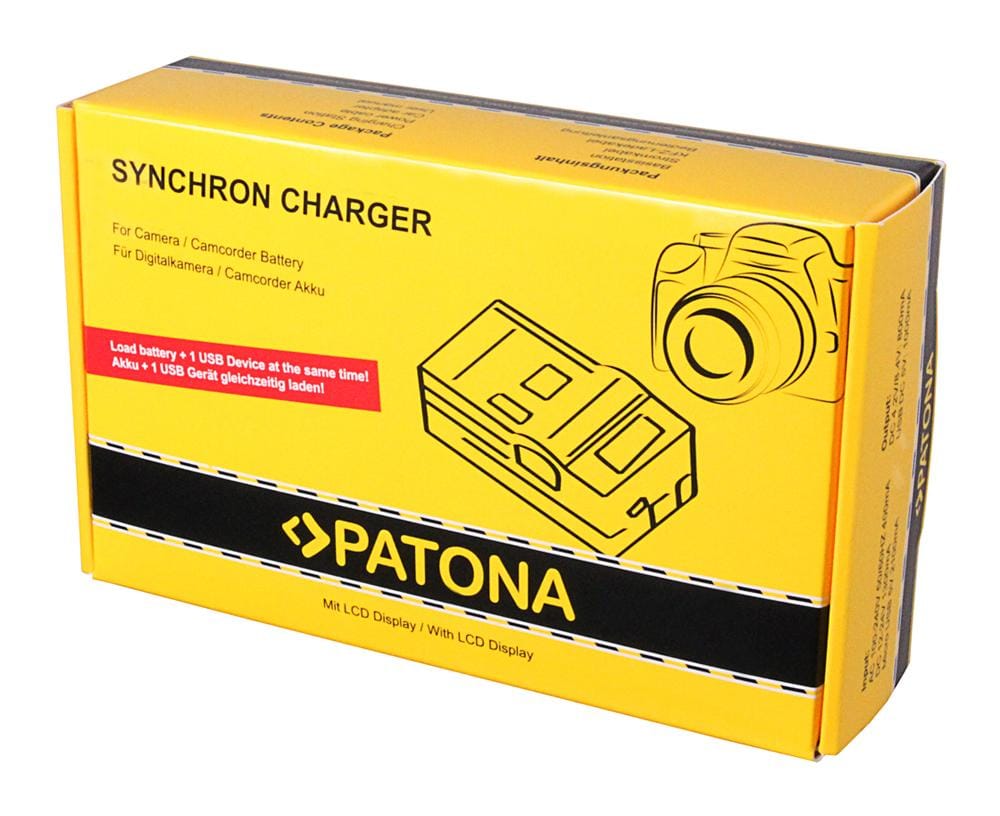 PATONA Synchron USB Ladegerät für JVC AAVG1 AA-VG1 AAVG1E mit LCD-Display