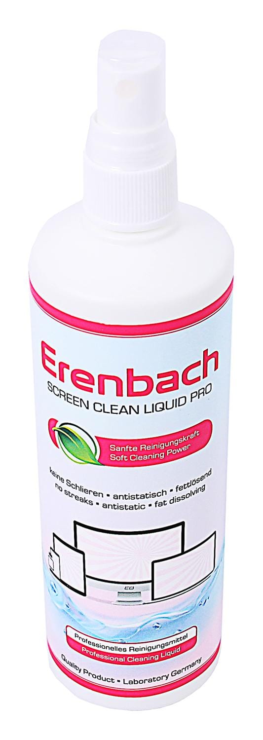 Erenbach Set 250 ml professionelles Reinigungsmittel für Display und Microfasertuch 30 x 30 cm