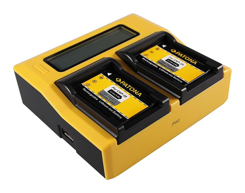 PATONA Dual LCD USB Ladegerät für Casio NP-20 Exilim EXM1 EXM2 EXM20 EXS1 PATONA Dual LCD USB Ladegerät für Casio NP-20 Exilim EXM1 EXM2 EXM20 EXS1